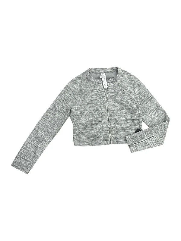 Women's Jackets with Performance Features-Athletic Jacket By Fabletics In Grey, Size: L Women's Jackets with Performance Features-Athletic Jacket By Fabletics In Grey, Size: L