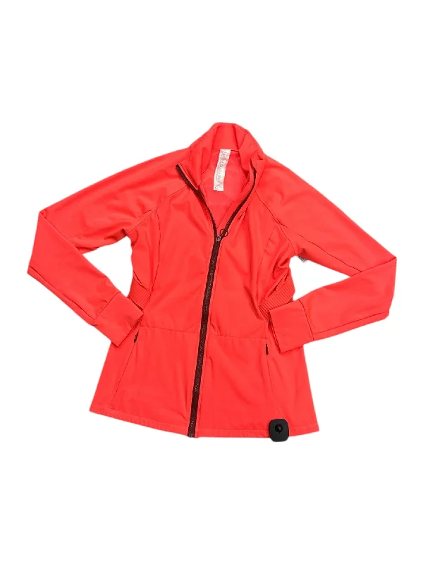 Women's Jackets for Active Days-Athletic Jacket By Fabletics In Orange, Size: L