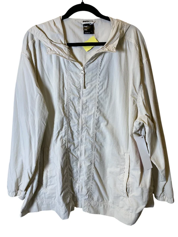 Women's Jackets with Woolen Material-Athletic Jacket By Gapfit In Cream, Size: Xxl