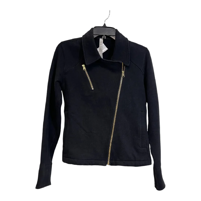 Women's Jackets with Neutral Color Options-Athletic Jacket By Lululemon In Black, Size: 4 Women's Jackets with Neutral Color Options-Athletic Jacket By Lululemon In Black, Size: 4