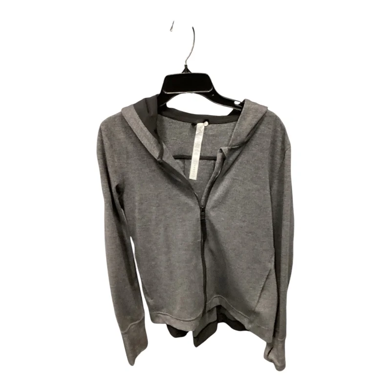 Women's Jackets with Windproof Fabric-Athletic Jacket By Lululemon In Grey, Size: 8