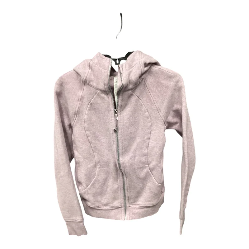 Women's Jackets for Layering on Cold Days-Athletic Jacket By Lululemon In Pink, Size: 8 Women's Jackets for Layering on Cold Days-Athletic Jacket By Lululemon In Pink, Size: 8
