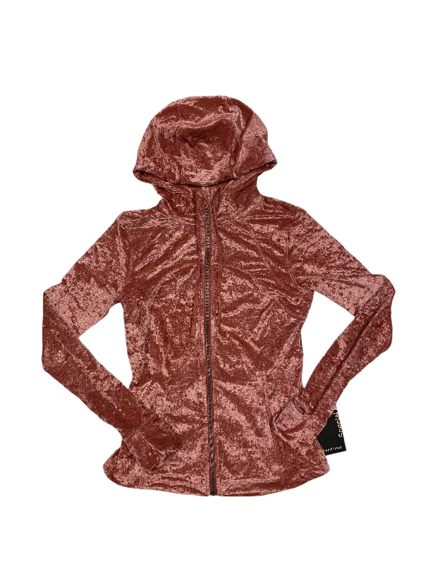 Women's Jackets for Sleek, Modern Look-Athletic Jacket By Lululemon In Pink, Size: 8 Women's Jackets for Sleek, Modern Look-Athletic Jacket By Lululemon In Pink, Size: 8