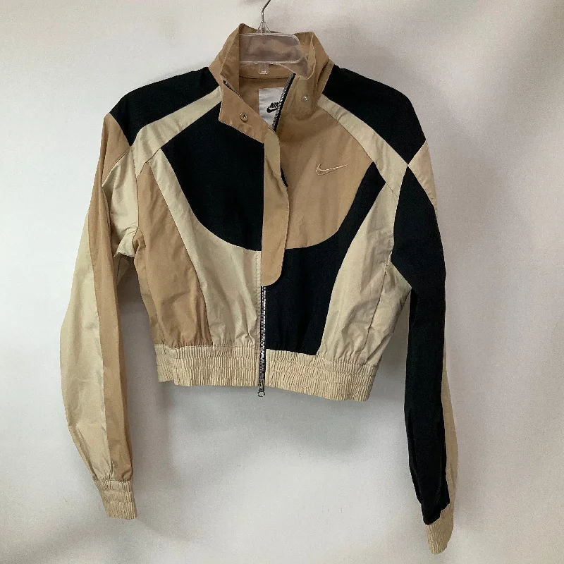 Women's Jackets for Quick and Easy Wear-Athletic Jacket By Nike Apparel In Tan, Size: Xs Women's Jackets for Quick and Easy Wear-Athletic Jacket By Nike Apparel In Tan, Size: Xs