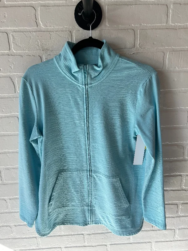 Women's Jackets for Preppy Look-Athletic Jacket By Talbots In Blue, Size: Mp