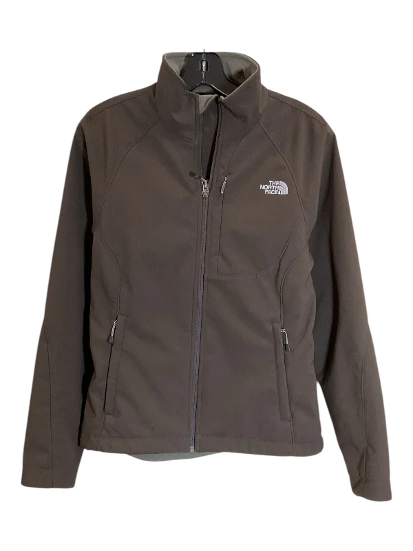 Women's Jackets for Casual Comfort-Athletic Jacket By The North Face In Brown, Size: M Women's Jackets for Casual Comfort-Athletic Jacket By The North Face In Brown, Size: M