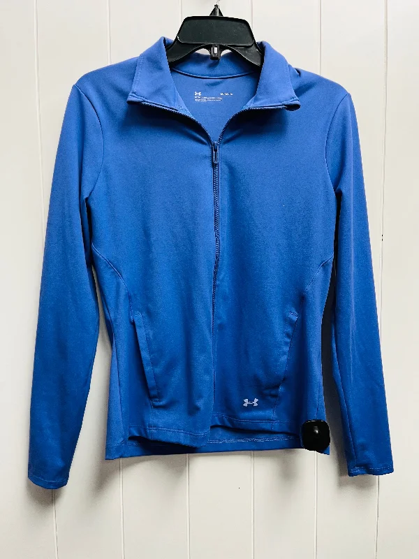 Women's Jackets for Lightweight Layering-Athletic Jacket By Under Armour In Blue, Size: M