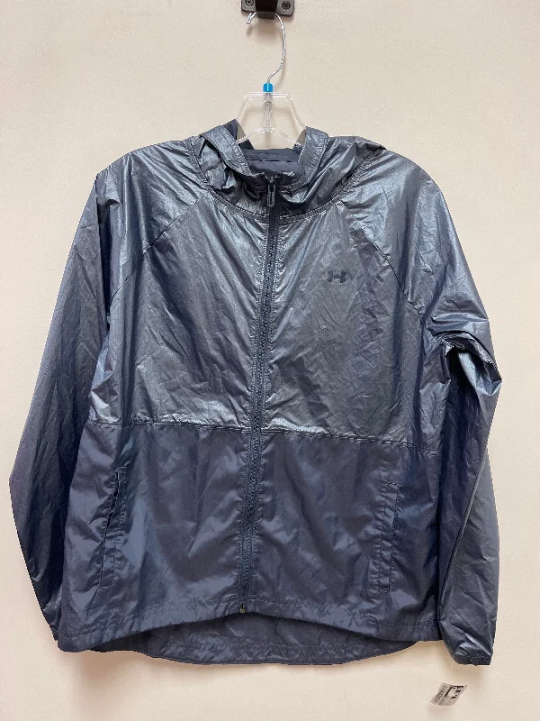 Women's Jackets for Trendy Streetwear-Athletic Jacket By Under Armour In Blue, Size: S Women's Jackets for Trendy Streetwear-Athletic Jacket By Under Armour In Blue, Size: S