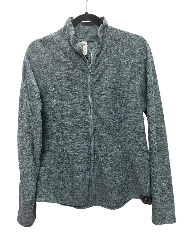Women's Jackets for Classic Winter Style-Athletic Jacket By Yogalicious In Blue, Size: Xxl Women's Jackets for Classic Winter Style-Athletic Jacket By Yogalicious In Blue, Size: Xxl