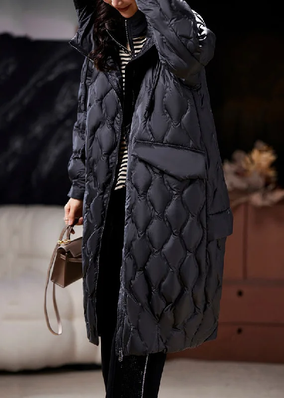 Women's Lightweight Down Coat for Travel-Black Lace UP Duck Down Parka Zip Up Long Sleeve Women's Lightweight Down Coat for Travel-Black Lace UP Duck Down Parka Zip Up Long Sleeve