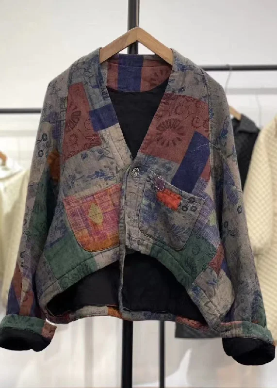 Women's Stylish Winter Down Coat-Boho Purple Asymmetrical Patchwork Fine Cotton Filled Coats Winter Women's Stylish Winter Down Coat-Boho Purple Asymmetrical Patchwork Fine Cotton Filled Coats Winter