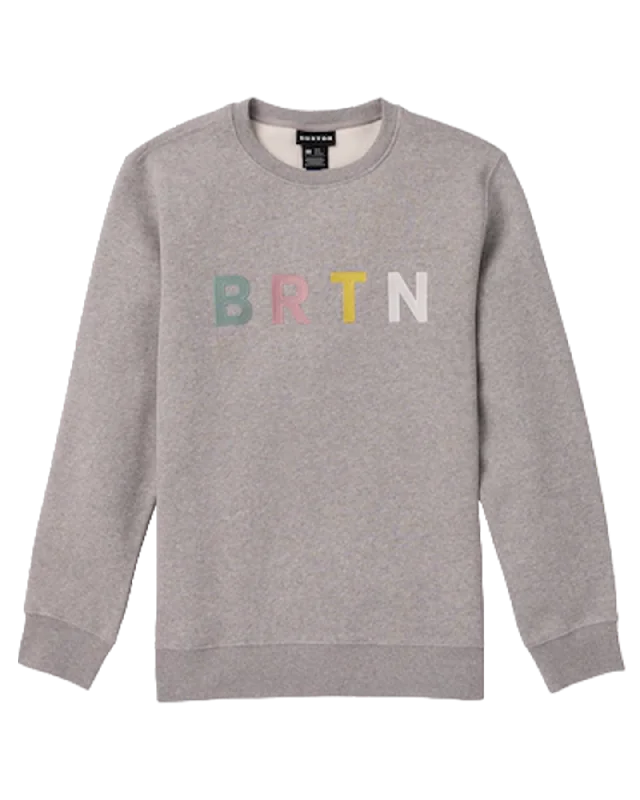 Best Women's Jackets-Burton Brtn Crewneck Sweatshirt - Gray Heather Multi