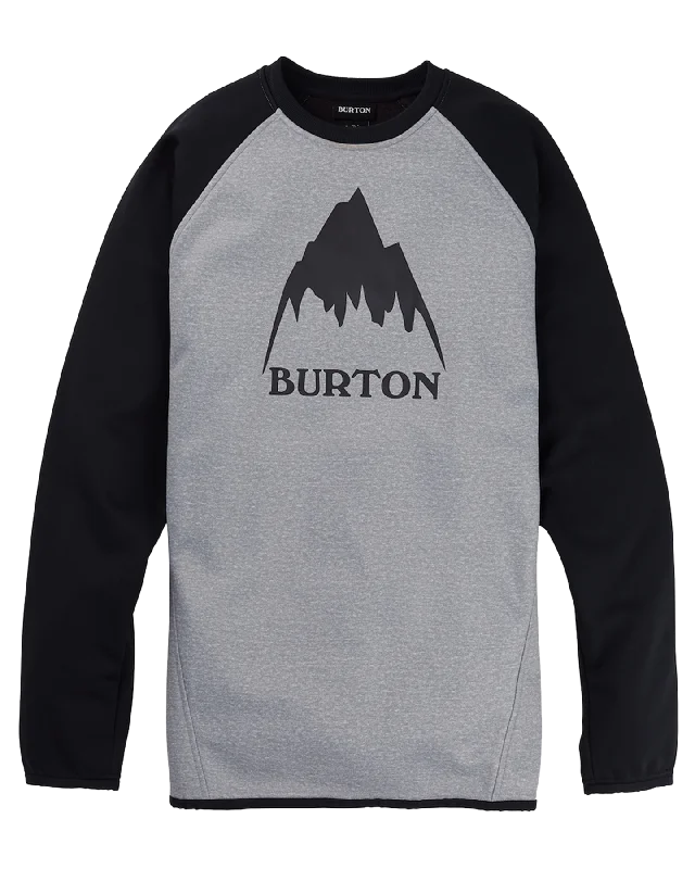 Women's Jackets with Luxurious Feel-Burton Men's Crown Weatherproof Pullover Crewneck Fleece - Gray Heather/True Black Women's Jackets with Luxurious Feel-Burton Men's Crown Weatherproof Pullover Crewneck Fleece - Gray Heather/True Black