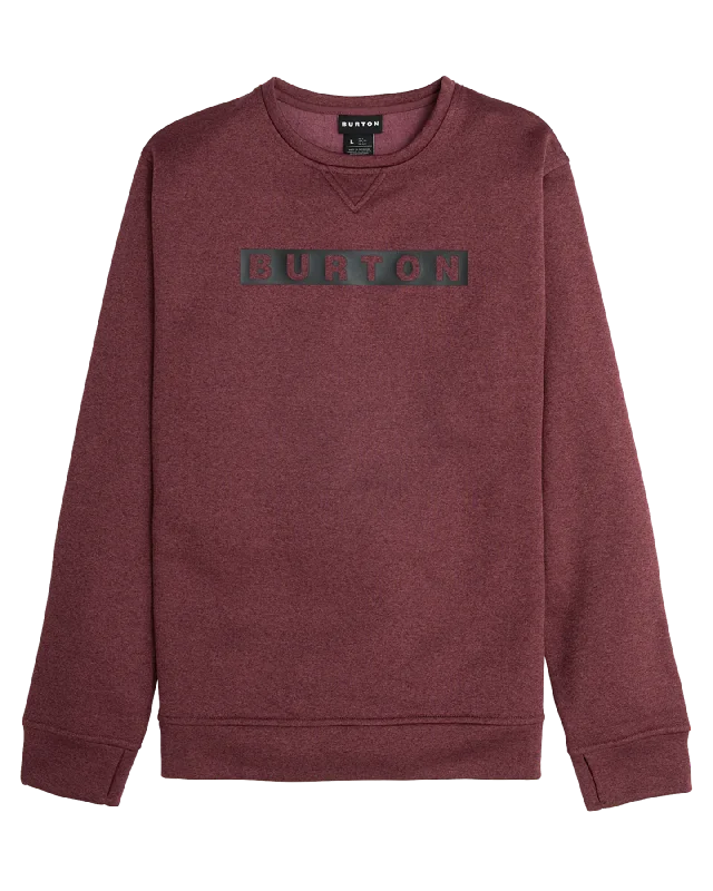 Women's Jackets for Layering-Burton Men's Oak Pullover Crew - Almandine Heather