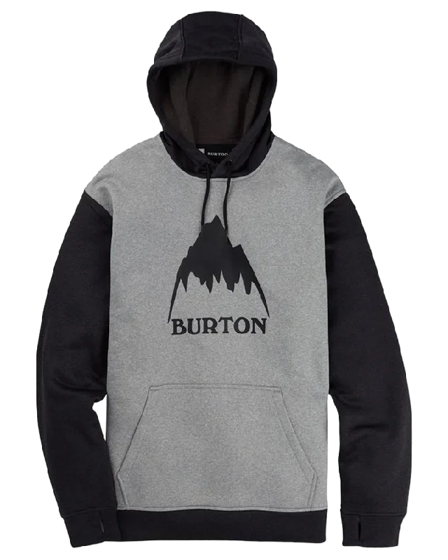Women's Jackets for Trendy Outerwear Looks-Burton Men's Oak Pullover Hoodie - Gray Heather/True Black Women's Jackets for Trendy Outerwear Looks-Burton Men's Oak Pullover Hoodie - Gray Heather/True Black