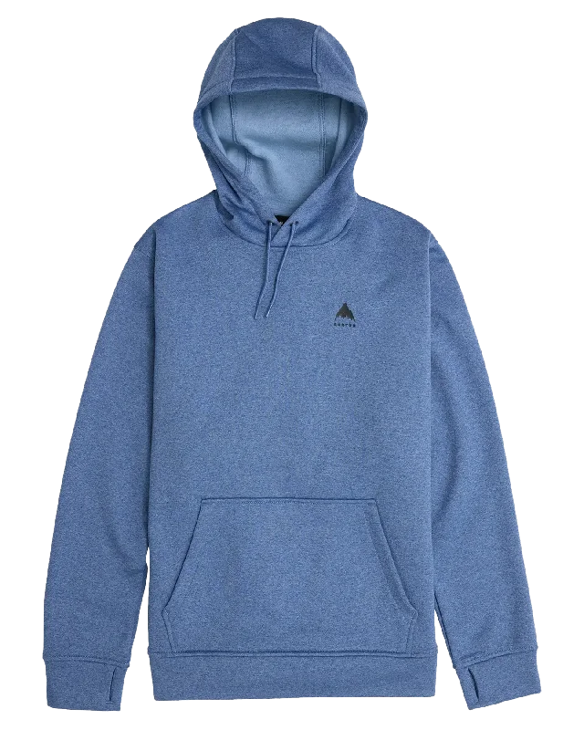 Women's Jackets for Active Wear-Burton Men's Oak Pullover Hoodie - Slate Blue Heather
