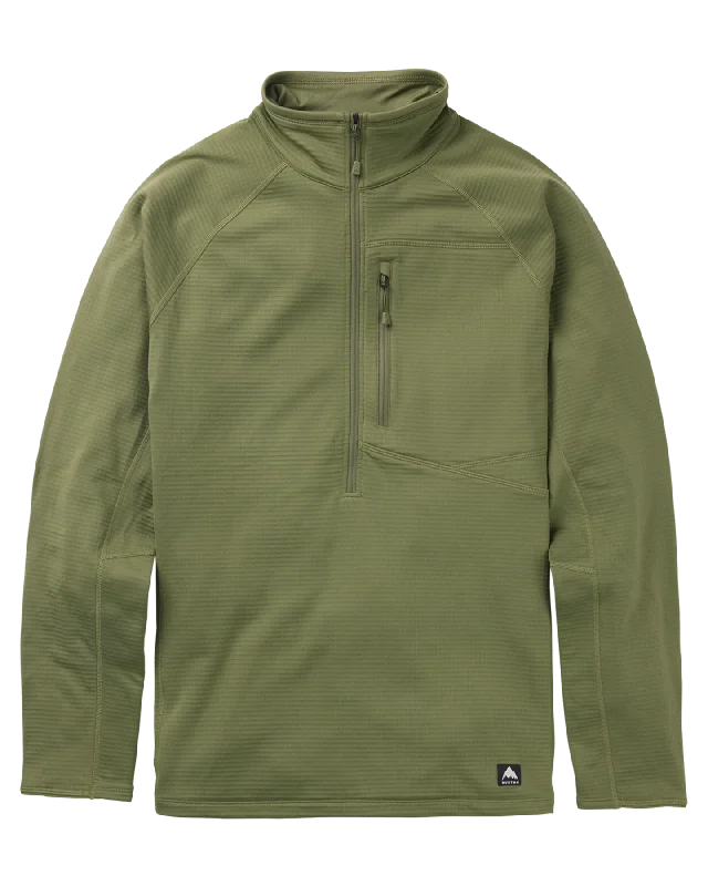 Women's Jackets for Winter Essentials-Burton Men's Stockrun Grid Half-Zip Fleece - Forest Moss Women's Jackets for Winter Essentials-Burton Men's Stockrun Grid Half-Zip Fleece - Forest Moss