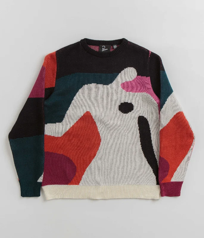 Women's Jackets with Full Zip Closure-by Parra Grand Ghost Caves Knitted Sweatshirt - Multi Women's Jackets with Full Zip Closure-by Parra Grand Ghost Caves Knitted Sweatshirt - Multi