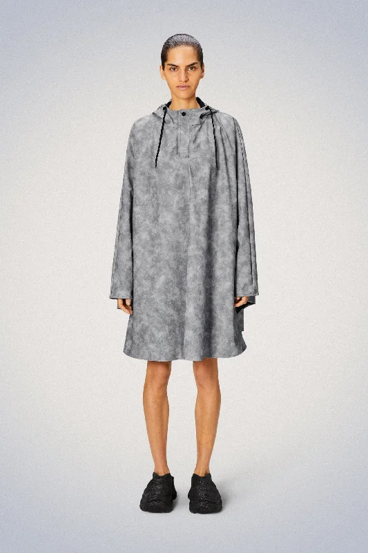 Women's Reversible Hooded Cloak-Cape - Distressed Grey