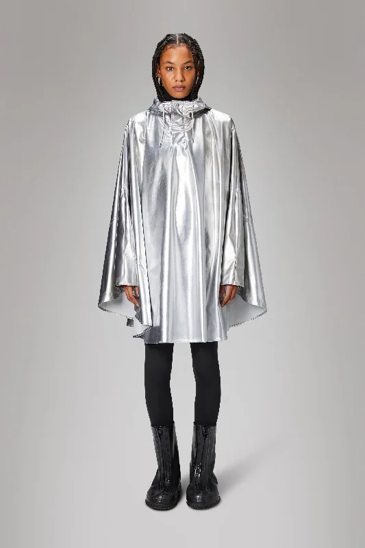 Women's Cloak with Geometric Pattern-Cape - Mirror