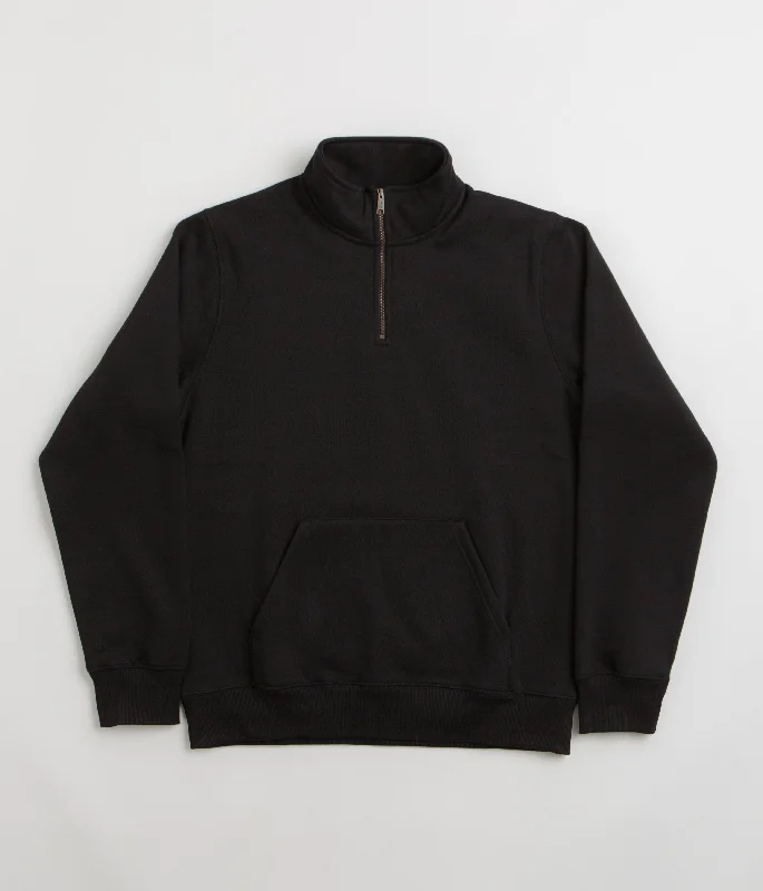 Women's Sweatshirts for Active Lifestyles -Carhartt Chase Zip Neck Sweatshirt - Black / Gold