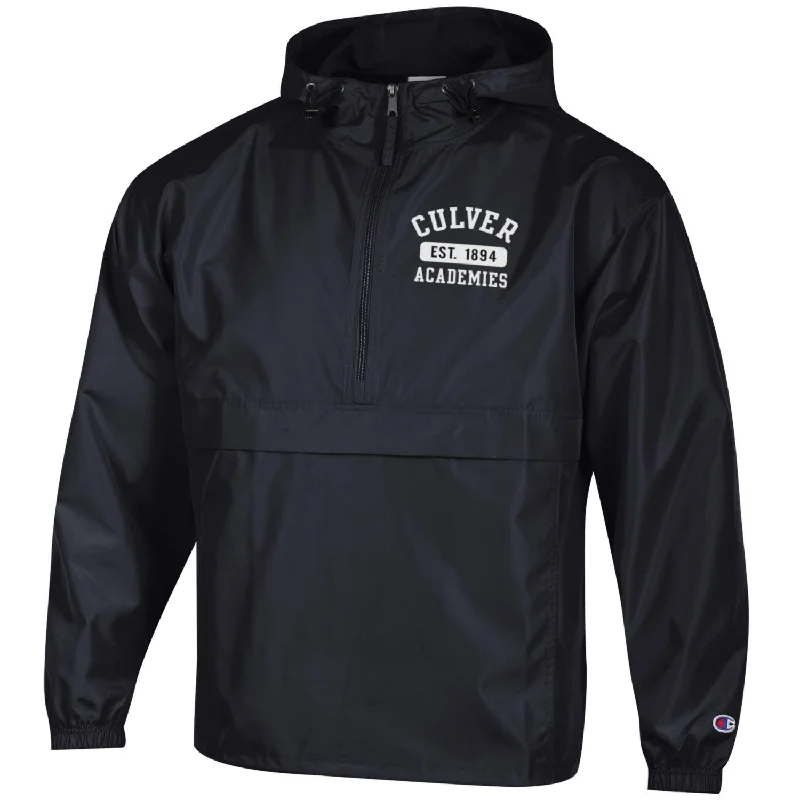Women's Jackets for Chilly Mornings-Champion 1894 Packable Jacket - Black