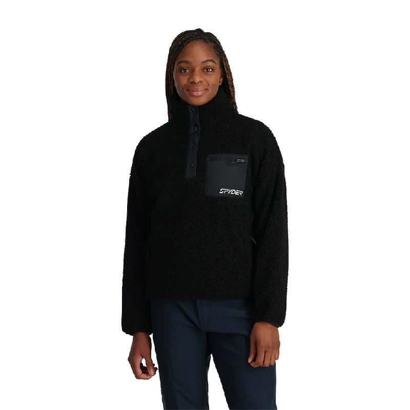 Women's Down Coat for Winter Sports-Womens Cloud Pullover - Black