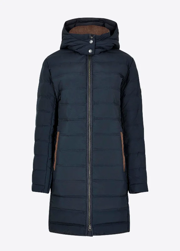 Women's Down Coat with Hood-Dubarry Women's Ballybrophy Quilted Coat