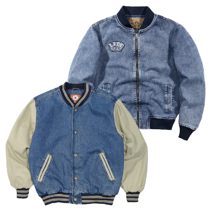Women's Jackets with Versatile Appeal-25x DENIM STADIUM JACKETS