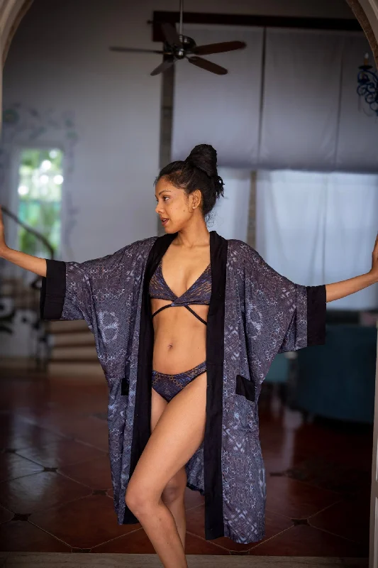 Kimono with Rich Colors for Fall-Digital Print Kimono ~ Prana love