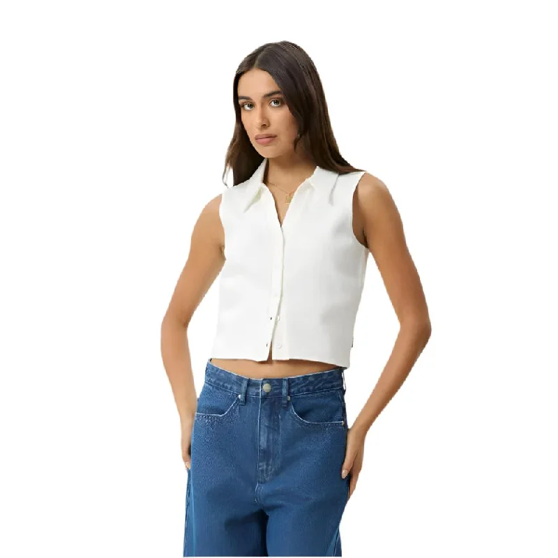 Women's Jackets with Soft Quilted Lining-Eliza Organic Rib Sleeveless Shirt - Womens Women's Jackets with Soft Quilted Lining-Eliza Organic Rib Sleeveless Shirt - Womens