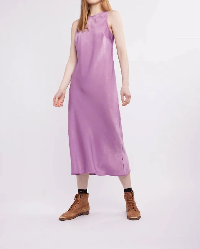 Satin Slip Dress for Night Out -Satin Slip Dress with Tulle Detail -Frida Slip Dress In Lavender Satin Slip Dress for Night Out -Satin Slip Dress with Tulle Detail -Frida Slip Dress In Lavender