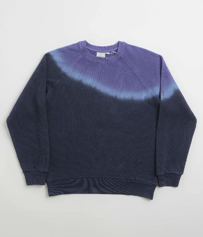Women's Sweatshirts with Pockets for Convenience -Gramicci Waffle Crewneck Sweatshirt - Gradient Dye