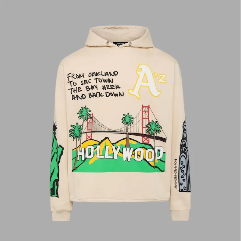 Women's Hoodies for Daily Activities -Homme Femme Cali to NYC Hoodie Cream