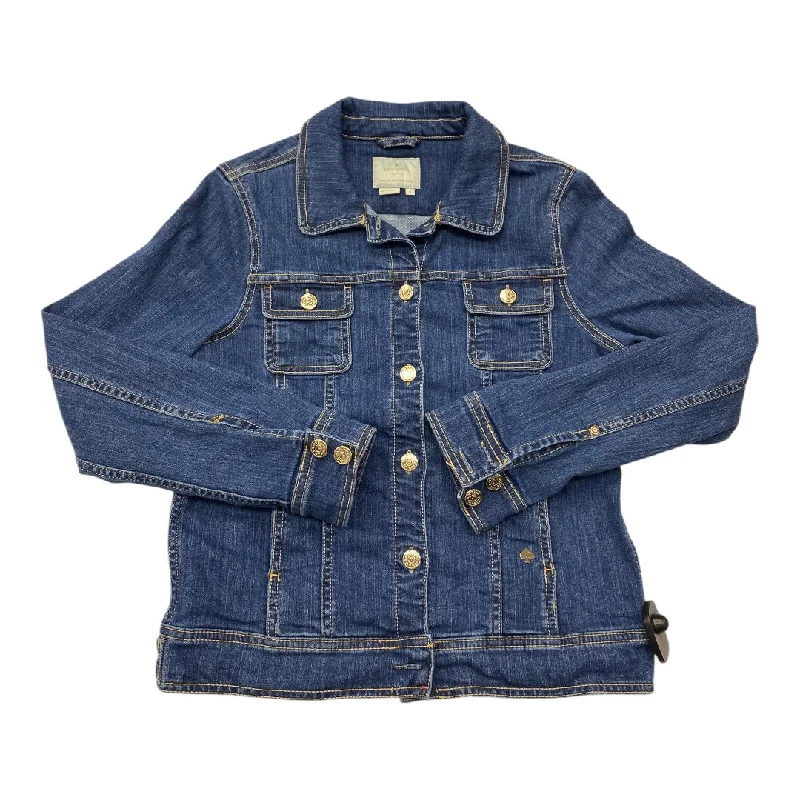 Women's Jackets for Relaxed Outdoor Look-Jacket Designer By Kate Spade In Blue Denim, Size: M Women's Jackets for Relaxed Outdoor Look-Jacket Designer By Kate Spade In Blue Denim, Size: M