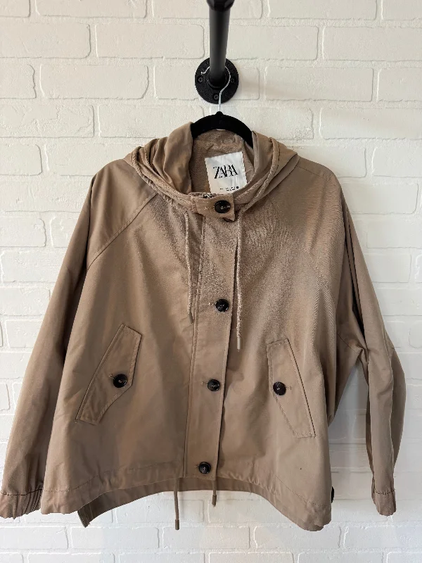 Women's Jackets with Classic Design-Jacket Other By Zara In Tan, Size: S