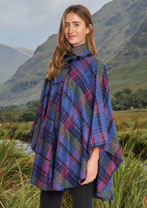 Women's Cloak with Abstract Design-Jimmy Hourihan Navy Fuchsia Cape