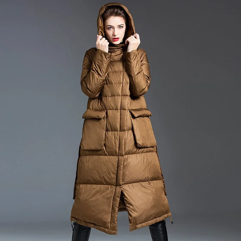 Women's Down Jacket Coat-Luxy Moon Long Winter Coats Womens Puffer Coat With Big Pocket Women's Down Jacket Coat-Luxy Moon Long Winter Coats Womens Puffer Coat With Big Pocket