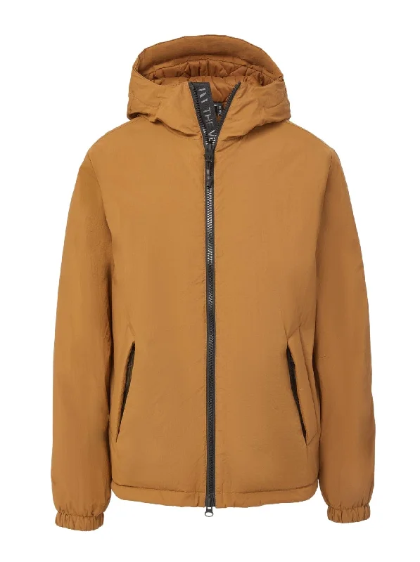 Women's Jackets with Urban Look-Light Hooded Jacket - Sand