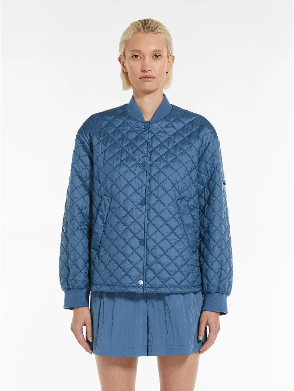 Women's Soft-Fit Down Coat-Giacca Imbottita in Tessuto Tecnico Avio