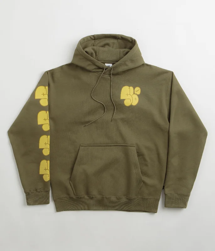Women's Hoodies with Bold Stripes for Sporty Look -Nike SB Graff Hoodie - Medium Olive