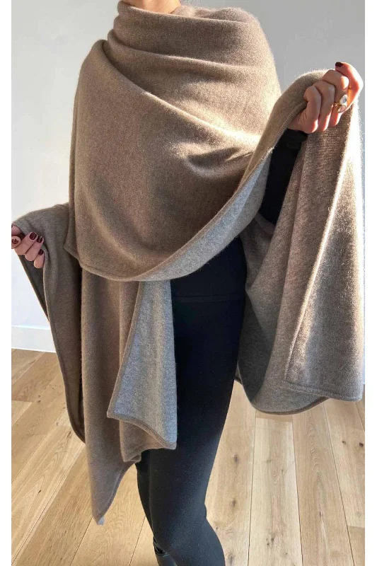 Women's Cloak for Formal Occasions-Oversized Cashmere Wrap