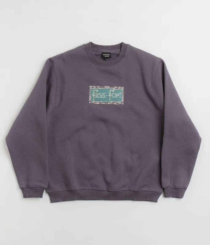 Women's Jackets with Removable Lining-Pass Port Plume Crewneck Sweatshirt - Dusty Blue