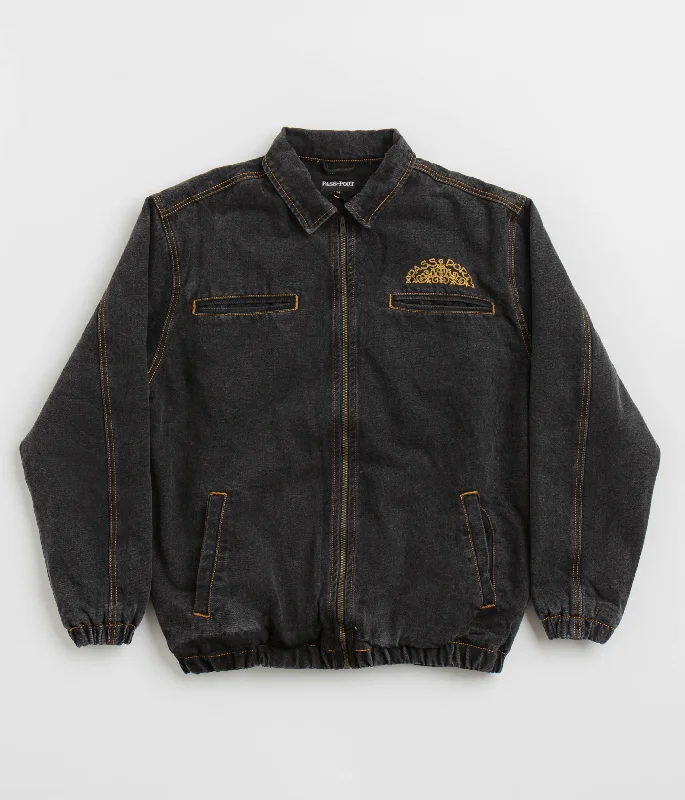 Women's Jackets for Work-Pass Port Vineyard Birds Denim Delivery Jacket - Washed Black Women's Jackets for Work-Pass Port Vineyard Birds Denim Delivery Jacket - Washed Black