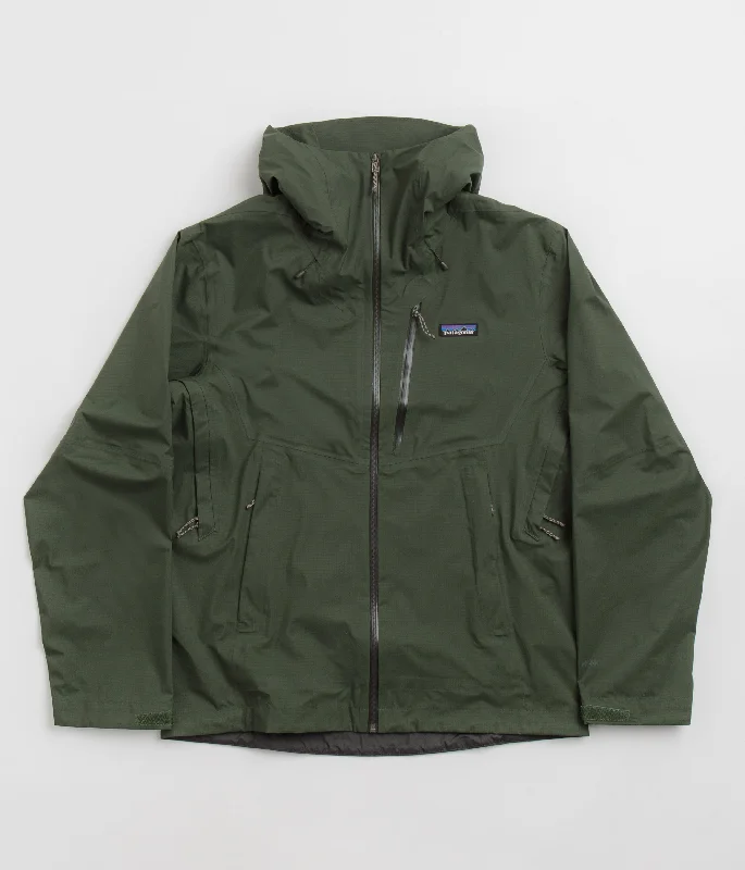 Women's Jackets with Feminine Detailing-Patagonia Granite Crest Rain Jacket - Torrey Pine Green