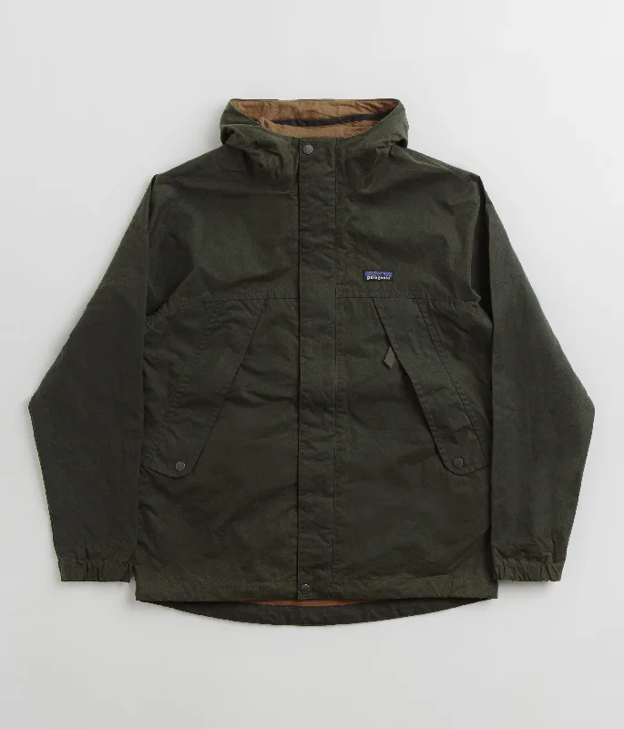 Women's Jackets for Comfortable Fits-Patagonia Waxed Cotton Jacket - Basin Green