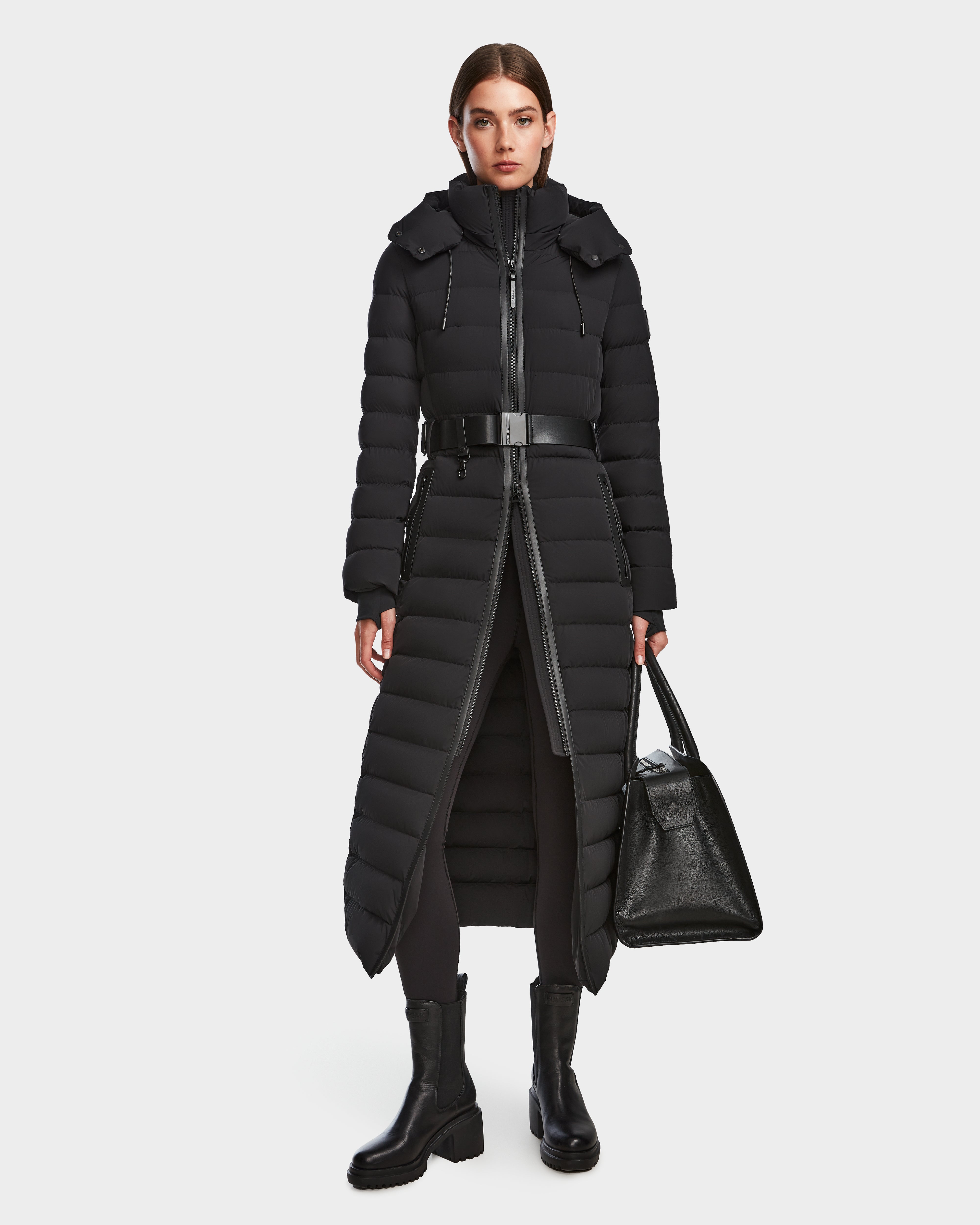 Women's Full-Length Down Coat-PELIN L - 8124815 Black