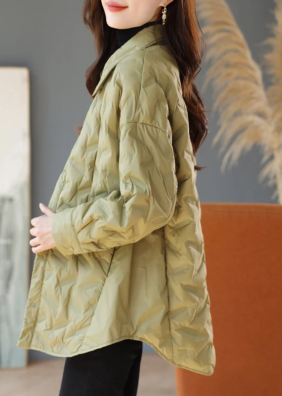 Women's Down Coat with Snap Button-Plus Size Grass Green Oversized Warm Duck Down Puffer Jacket Winter Women's Down Coat with Snap Button-Plus Size Grass Green Oversized Warm Duck Down Puffer Jacket Winter