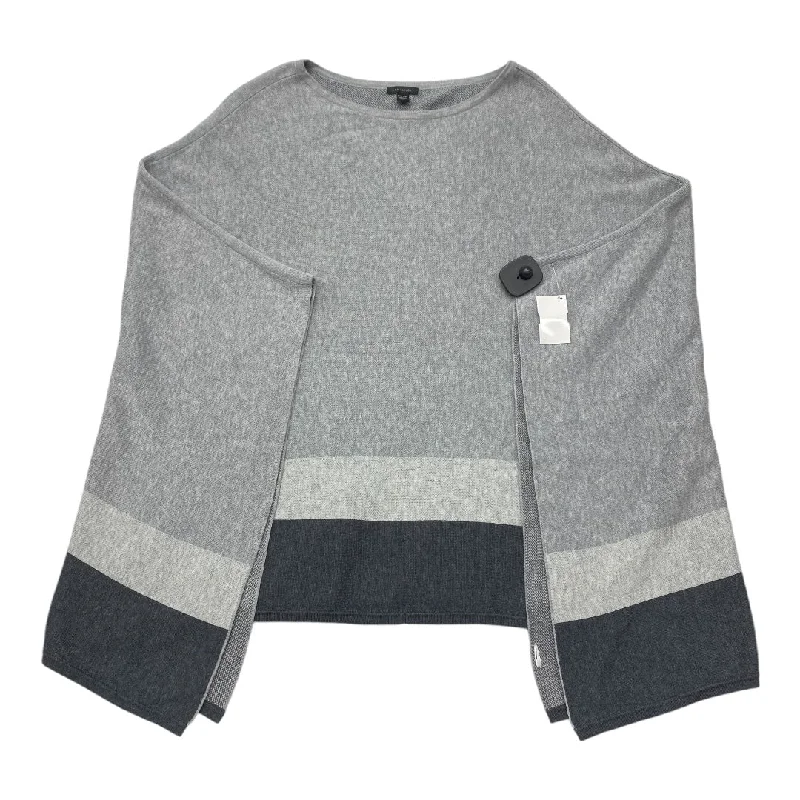Women's Jackets for Preppy Look-Poncho By Ann Taylor In Grey, Size: Osfm