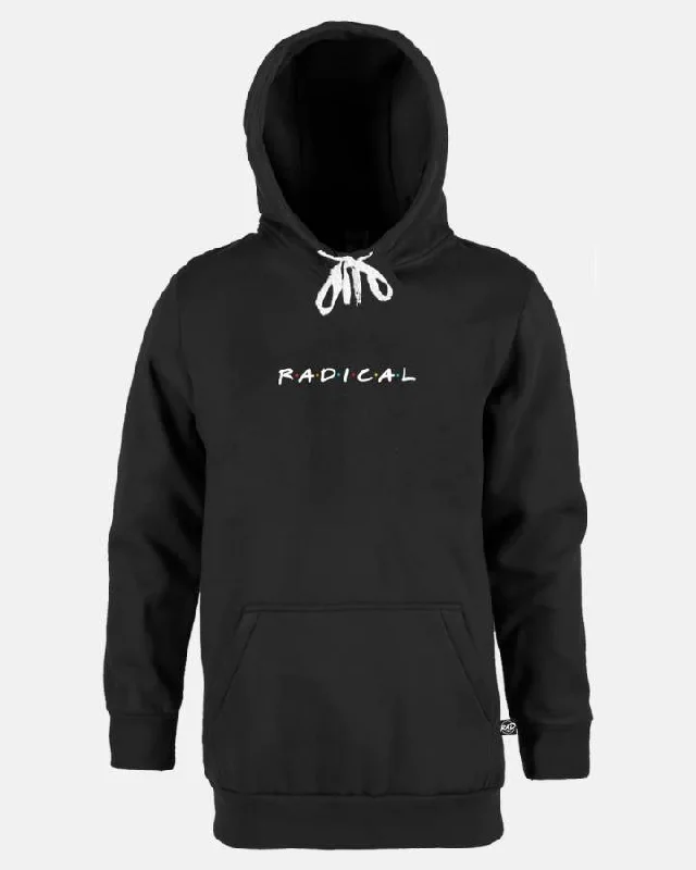 Women's Jackets with High Collar-Radical Pals Hoodie - Black